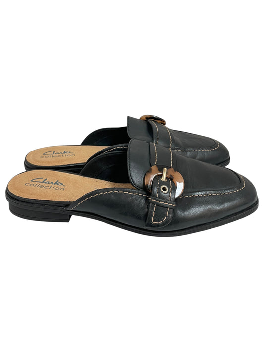 Shoes Flats By Clarks In Black, Size:7