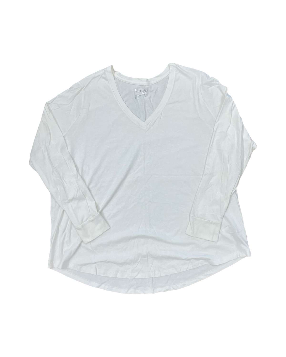 Top Ls Basic By Terra & Sky In Cream, Size:3X