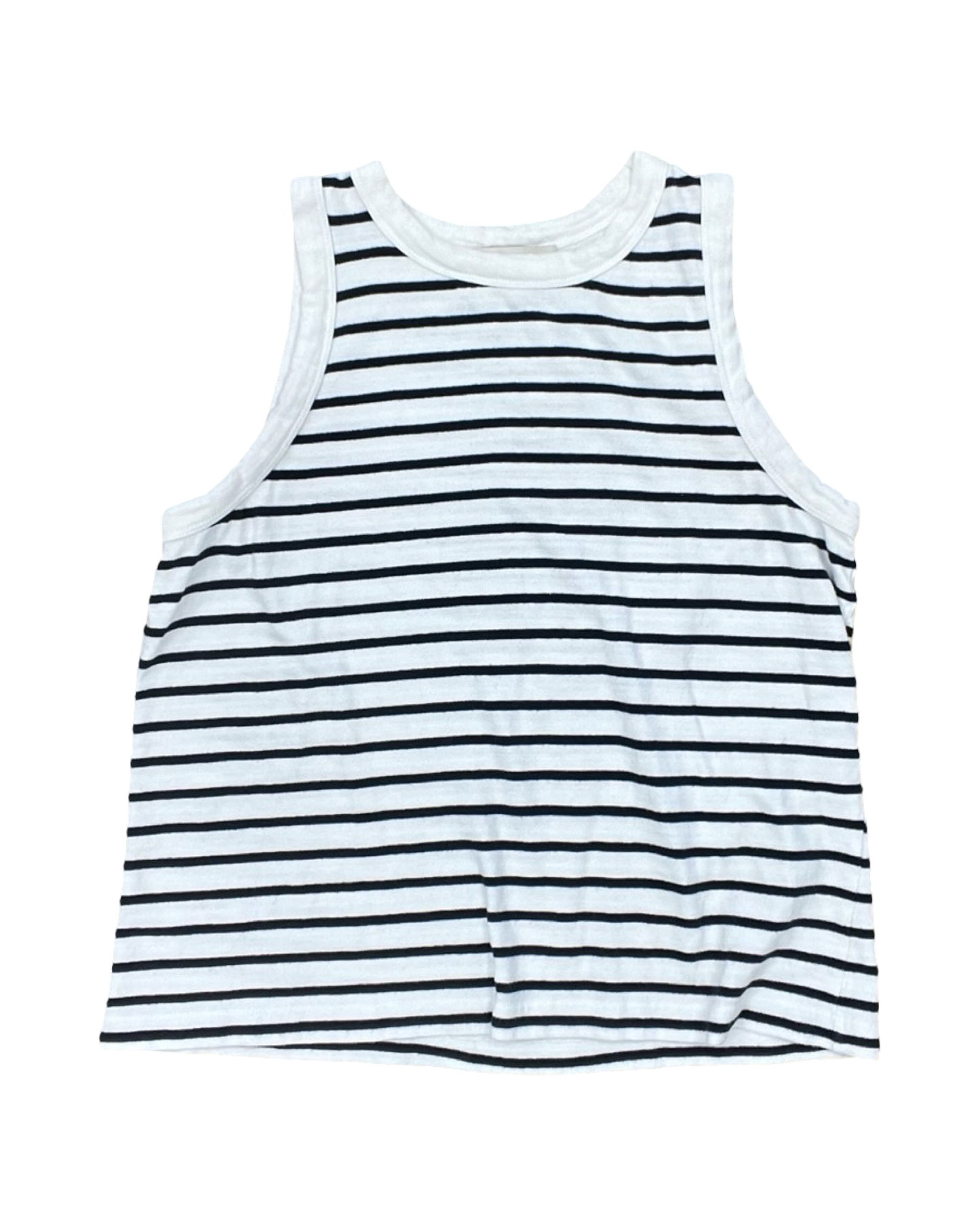 Top Sleeveless By Loft In Blue & White, Size:L