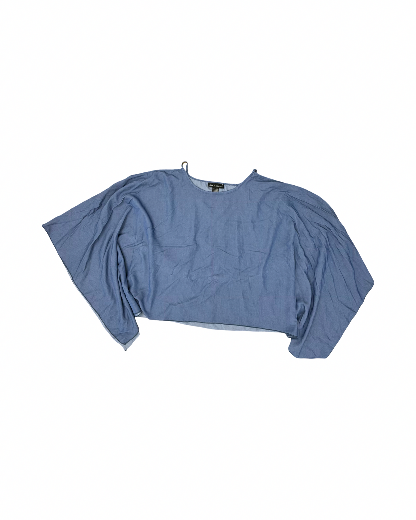 Top Ss By Ashley Stewart In Blue, Size:1X