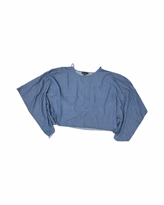 Top Ss By Ashley Stewart In Blue, Size:1X