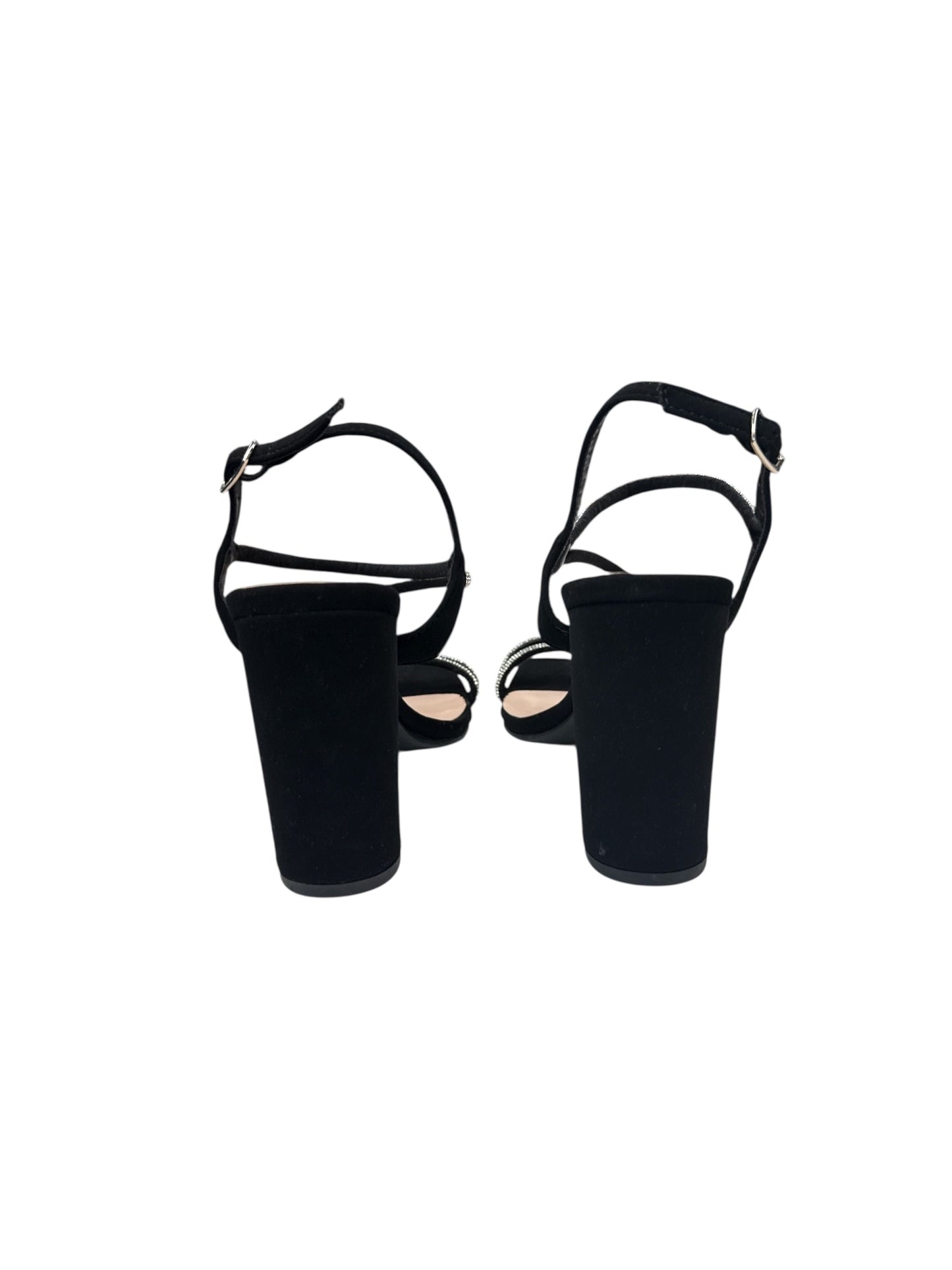 SANDALS HEELS BLOCK by TOP MODA In BLACK, Size: 8