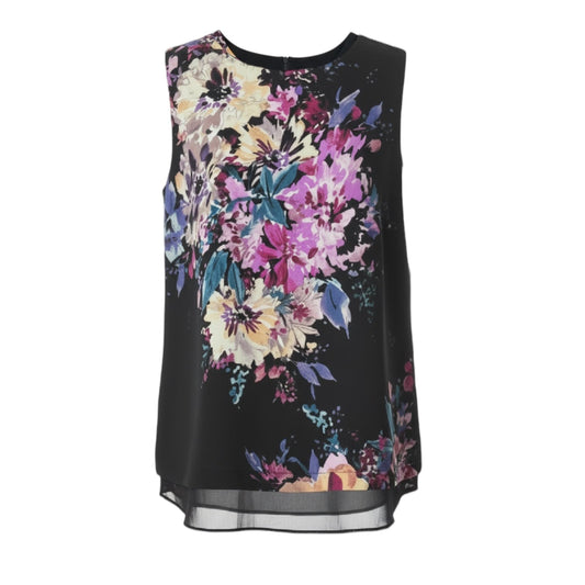 Layered Sleeveless Blouse By Rose And Olive In Floral Print, Size: M