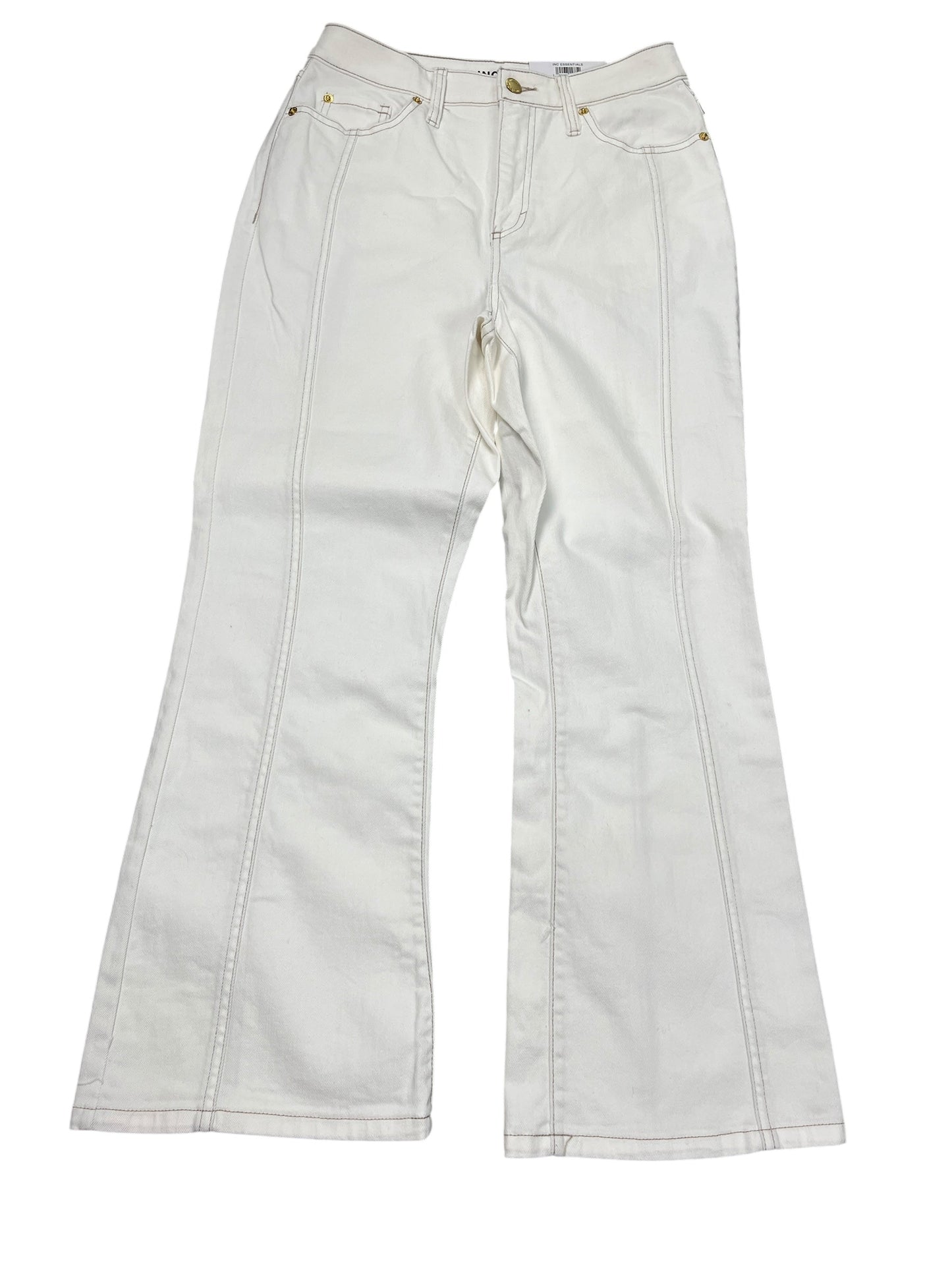 Jeans Flared By Inc In White Denim, Size:8