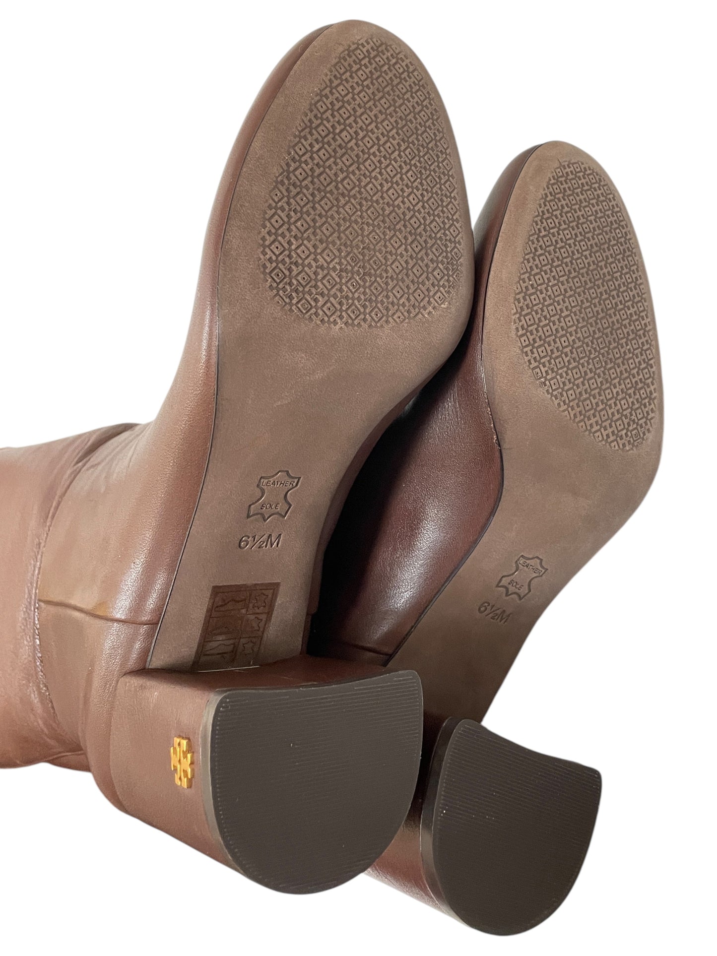 Boots Designer By Tory Burch In Brown, Size:6.5