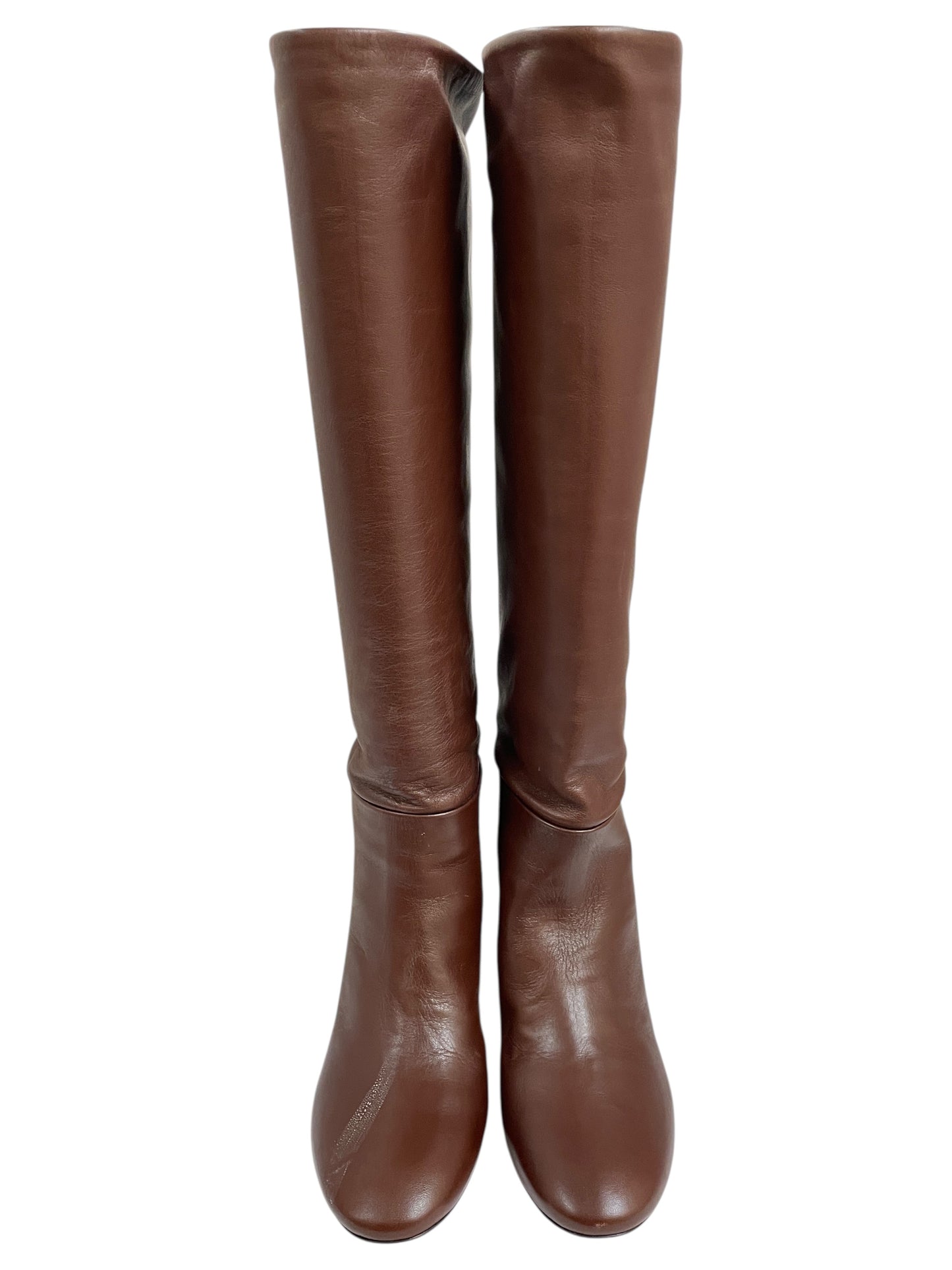 Boots Designer By Tory Burch In Brown, Size:6.5