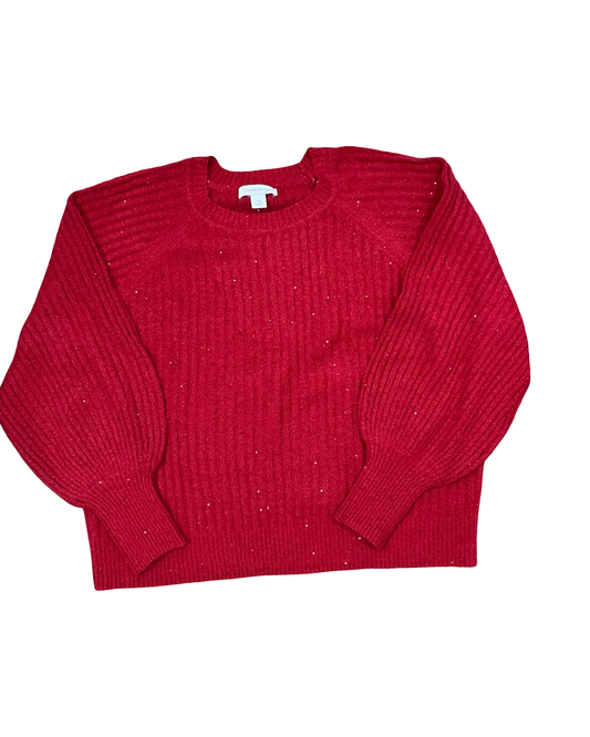 Sweater By Liz Claiborne In Red, Size:1X