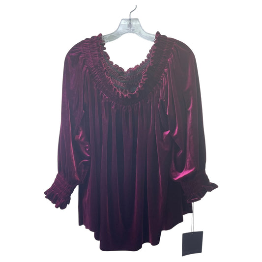 TOP LS by NORMA KAMALI In MAROON, Size: M