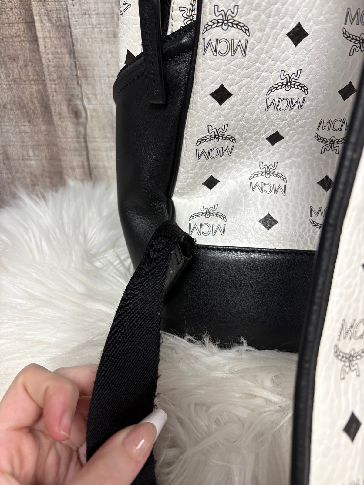 Backpack Luxury Designer By Mcm, Size: Large