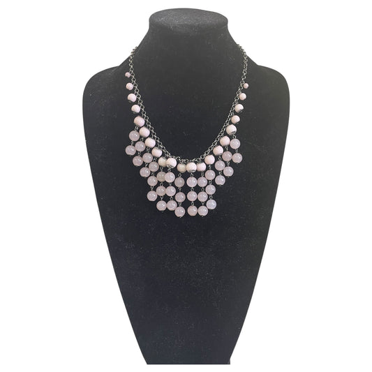 Necklace Statement By  Cme In Black & Purple