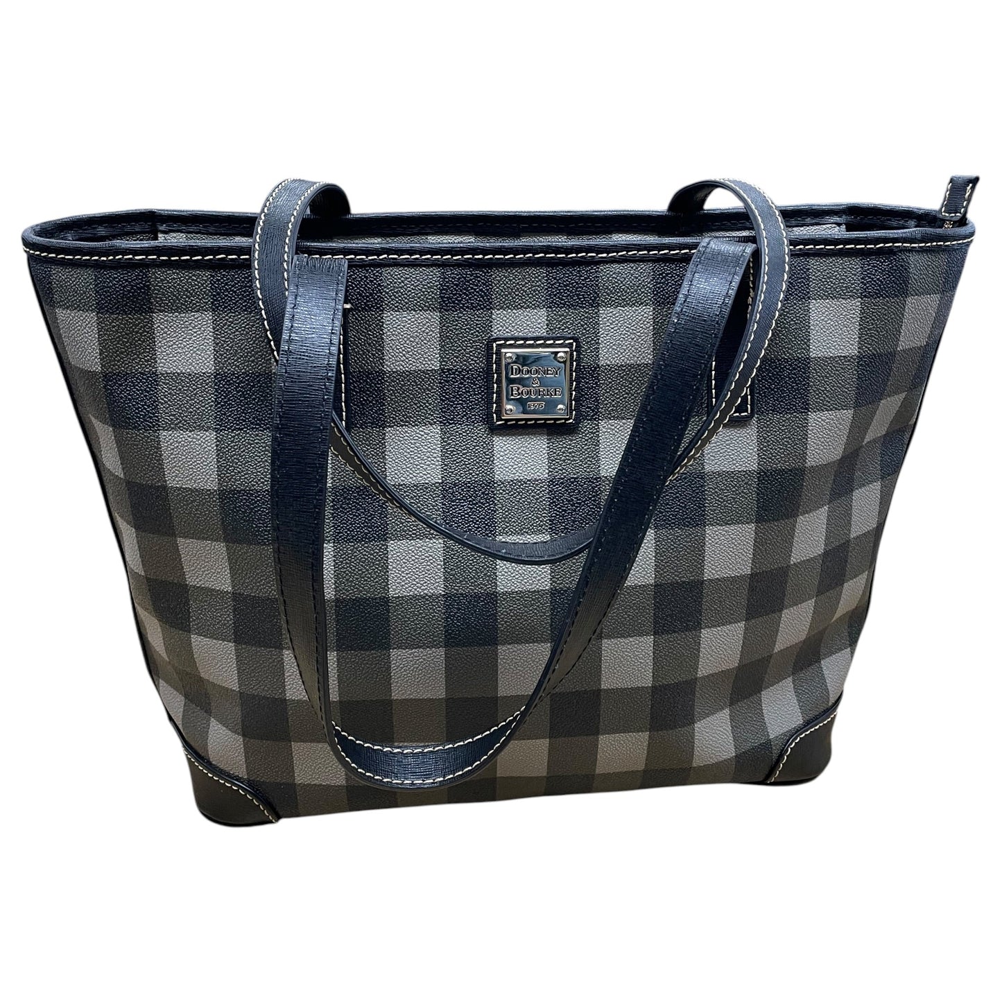 Handbag Designer By Dooney And Bourke In Black & Green, Size:Medium