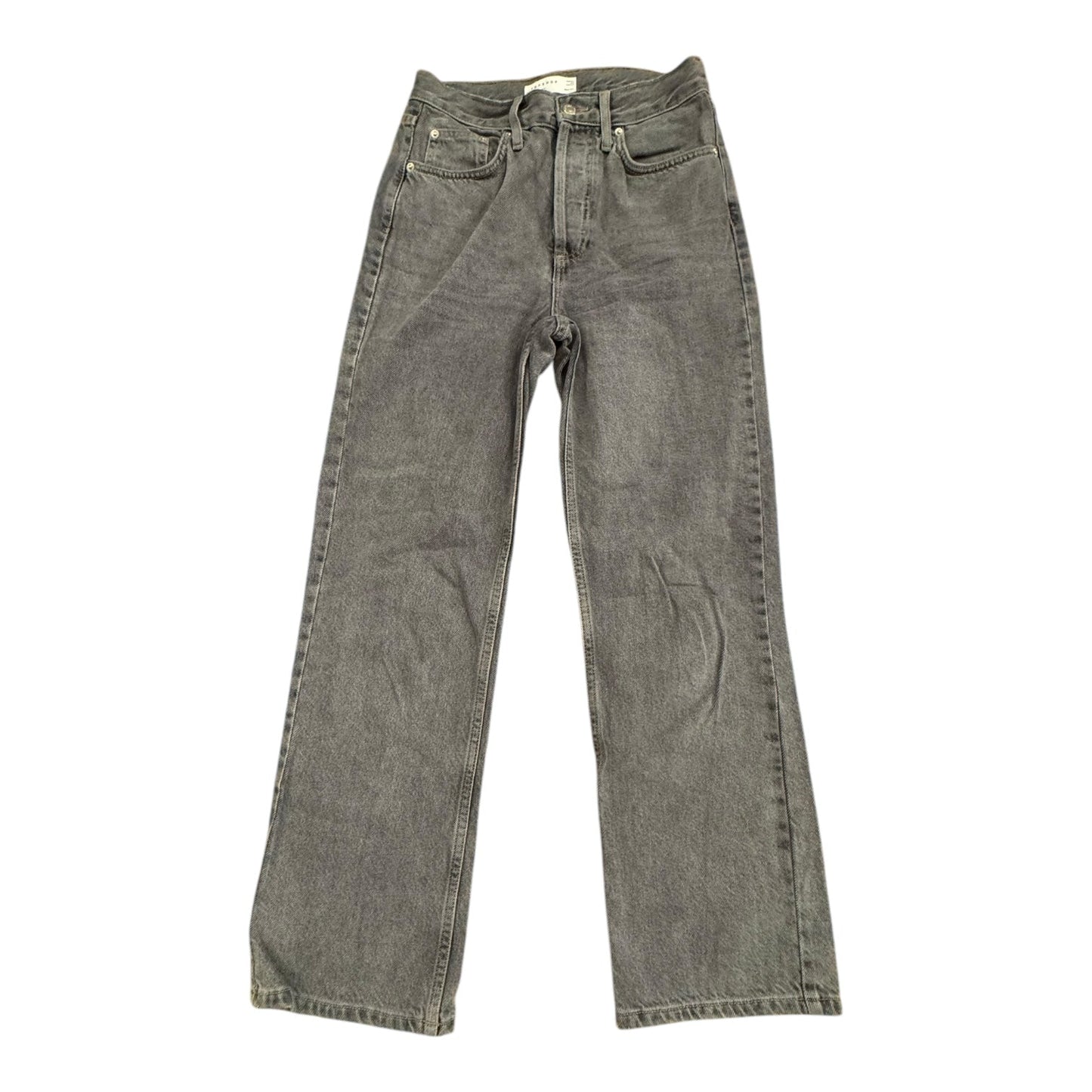 Jeans Boot Cut By Top Shop In Grey Denim, Size:6
