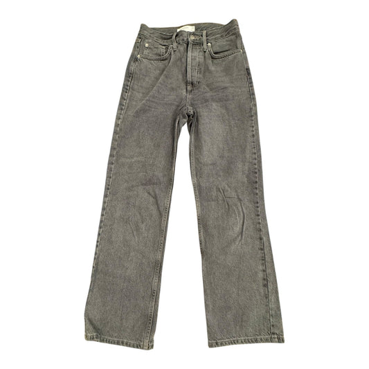 Jeans Boot Cut By Top Shop In Grey Denim, Size:6