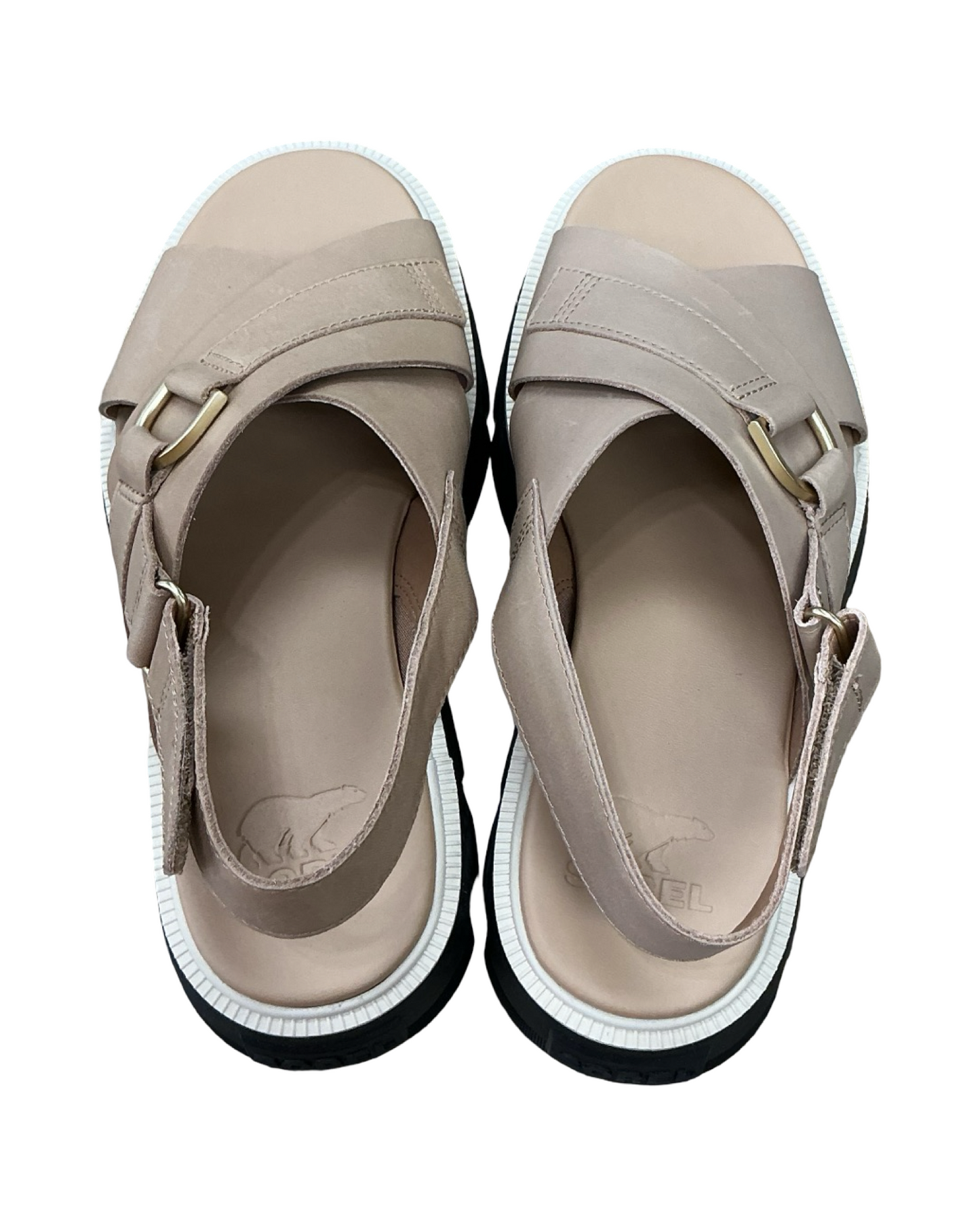 Sandals Flats By Sorel In Tan, Size:7.5