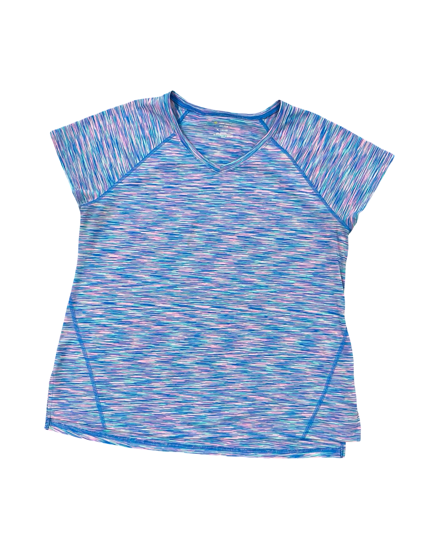 Athletic Top Ss By Tek Gear In Blue & Pink, Size:Xl