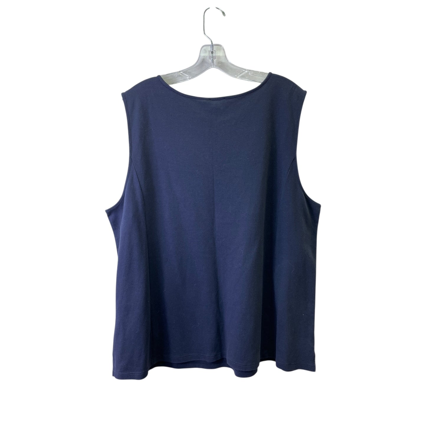 Top Sleeveless Basic By Talbots In Navy, Size:3X