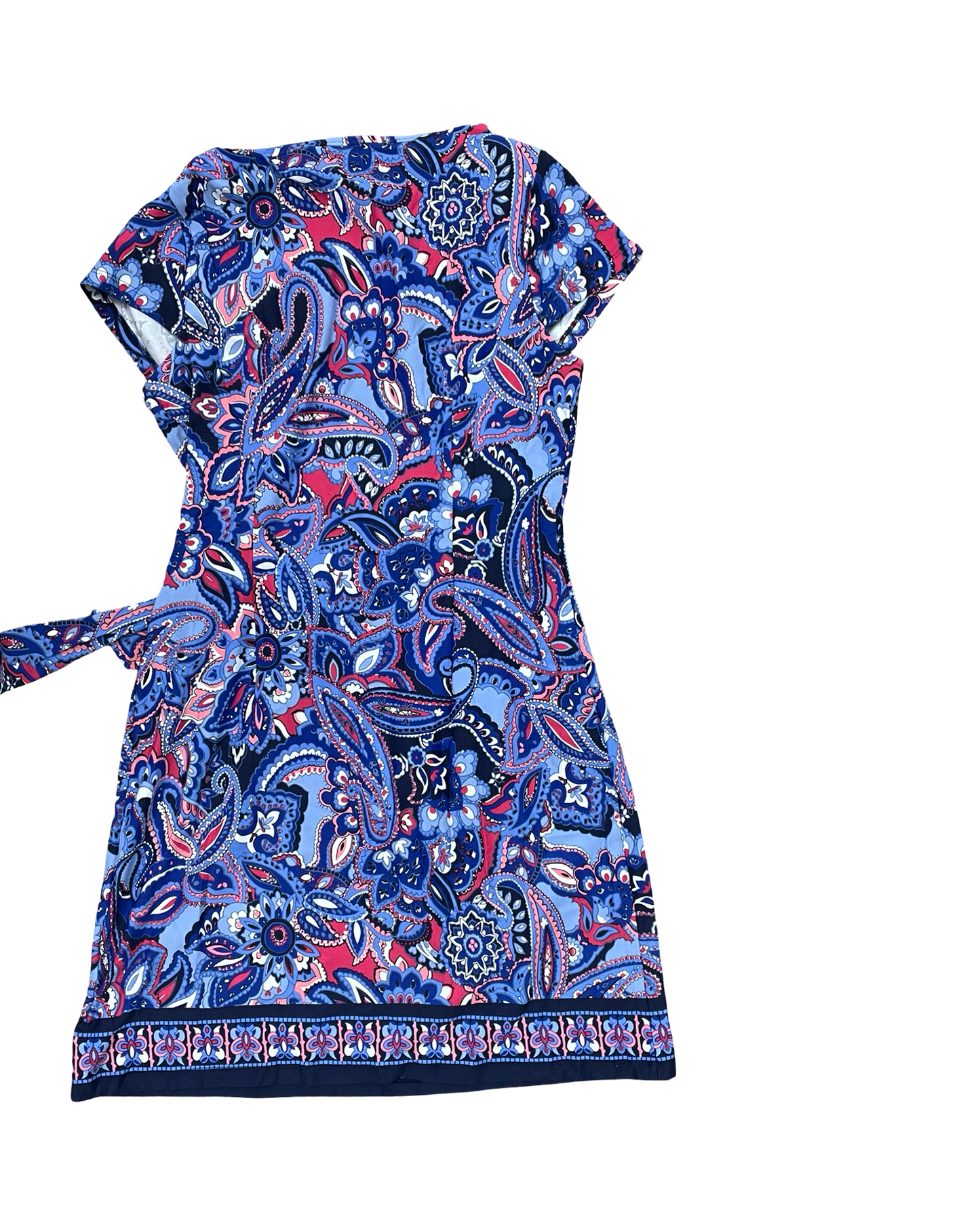 Dress Work By Talbots In Blue & Pink, Size:Lp