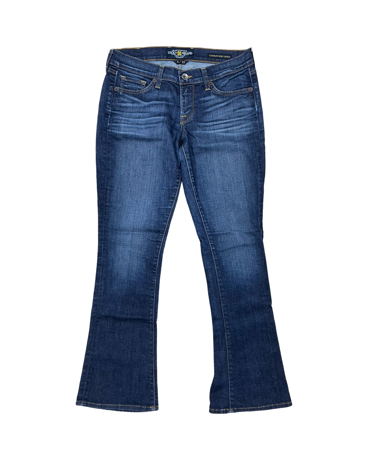 Jeans Boot Cut By Lucky Brand In Blue Denim, Size:4