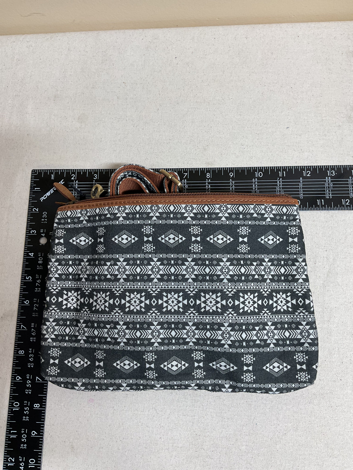 Crossbody By Myra In Black & White, Size:Medium