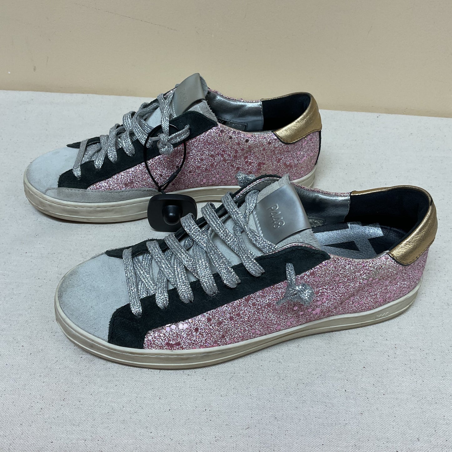 Shoes Sneakers By P448 In Pink & Silver, Size:39