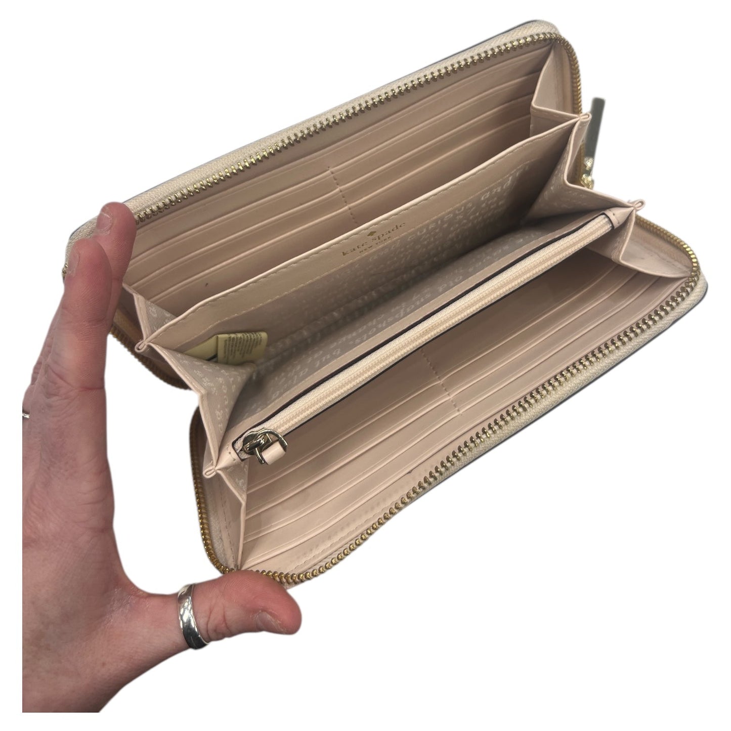 Wallet Designer By Kate Spade In Green Floral, Size:Medium