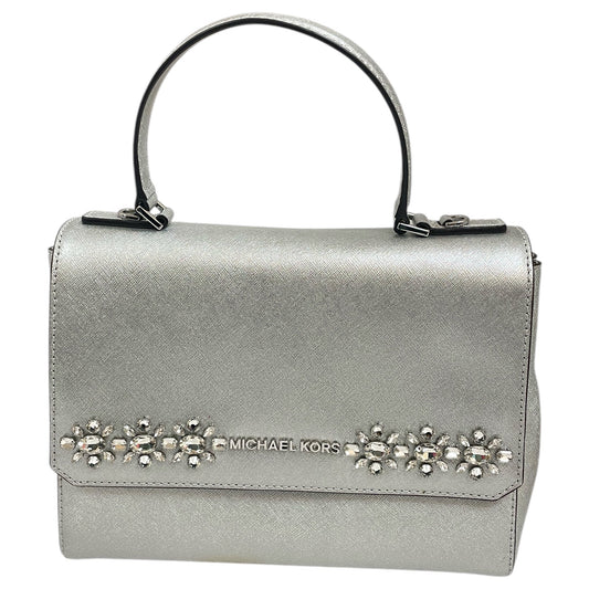 Handbag Designer By Michael Kors In Silver, Size:Medium