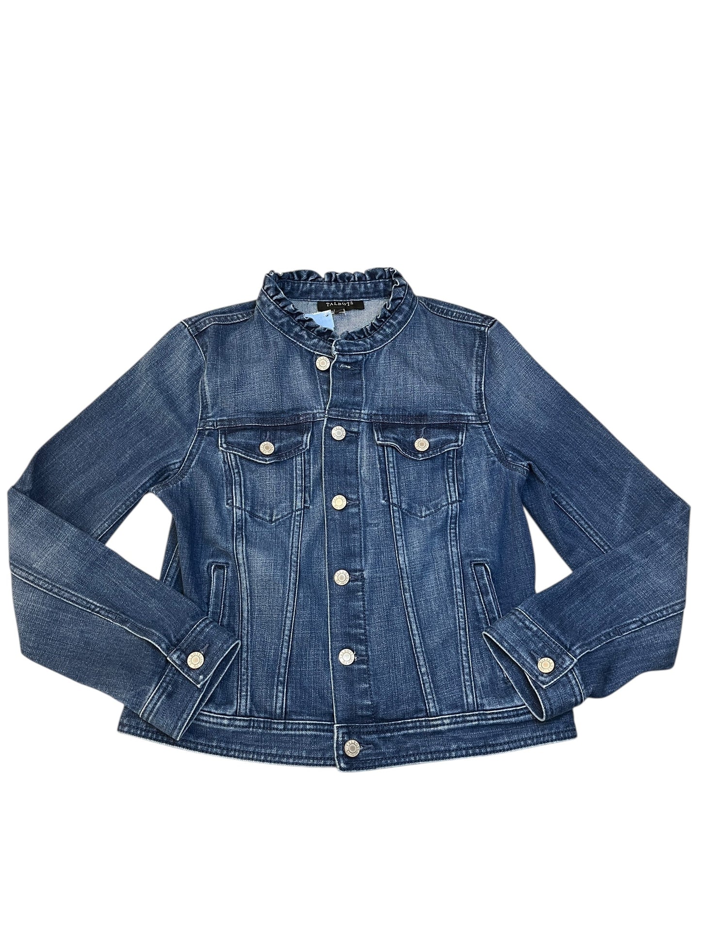 Jacket Denim By Talbots In Blue Denim, Size:S