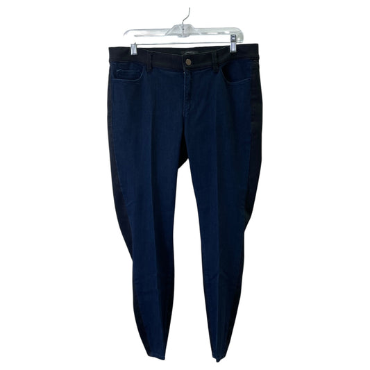 Jeans Skinny By Ann Taylor In Black & Blue, Size:12