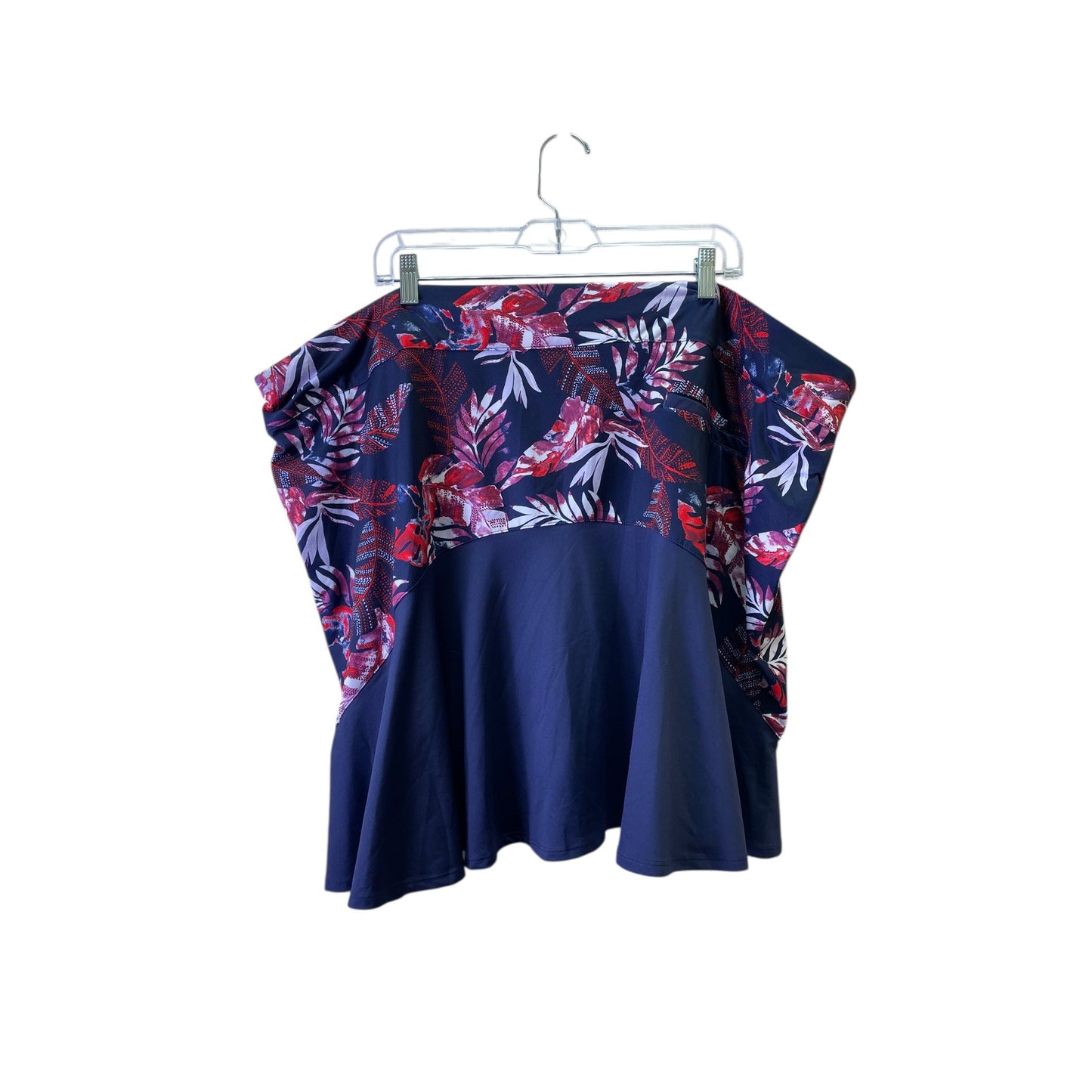 Athletic Skort By Coral Bay In Blue & Red, Size:3X