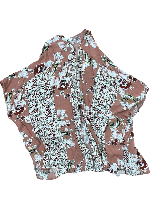 Cardigan By Umgee In Orange & White, Size:1X