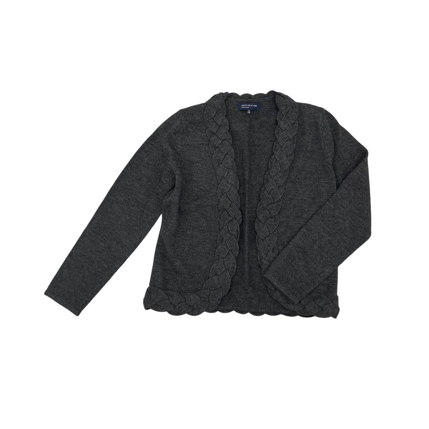 Sweater Cardigan By Jones New York In Grey, Size:M