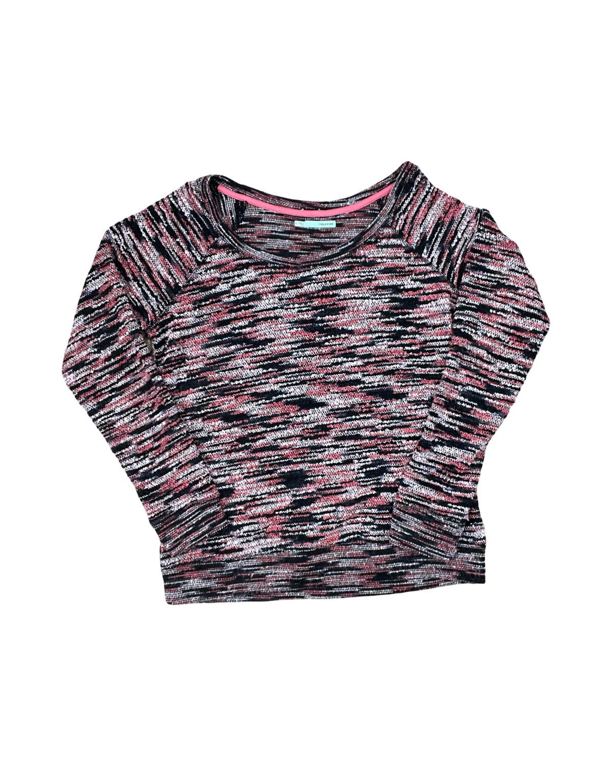 Sweater By Maurices In Black & Pink, Size:L