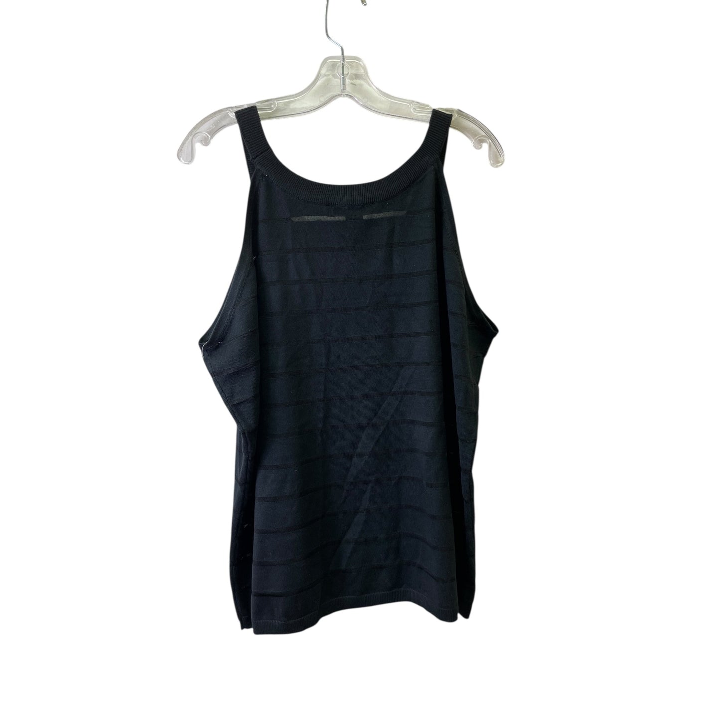Top Sleeveless Basic By Ashley Stewart In Black, Size:2X