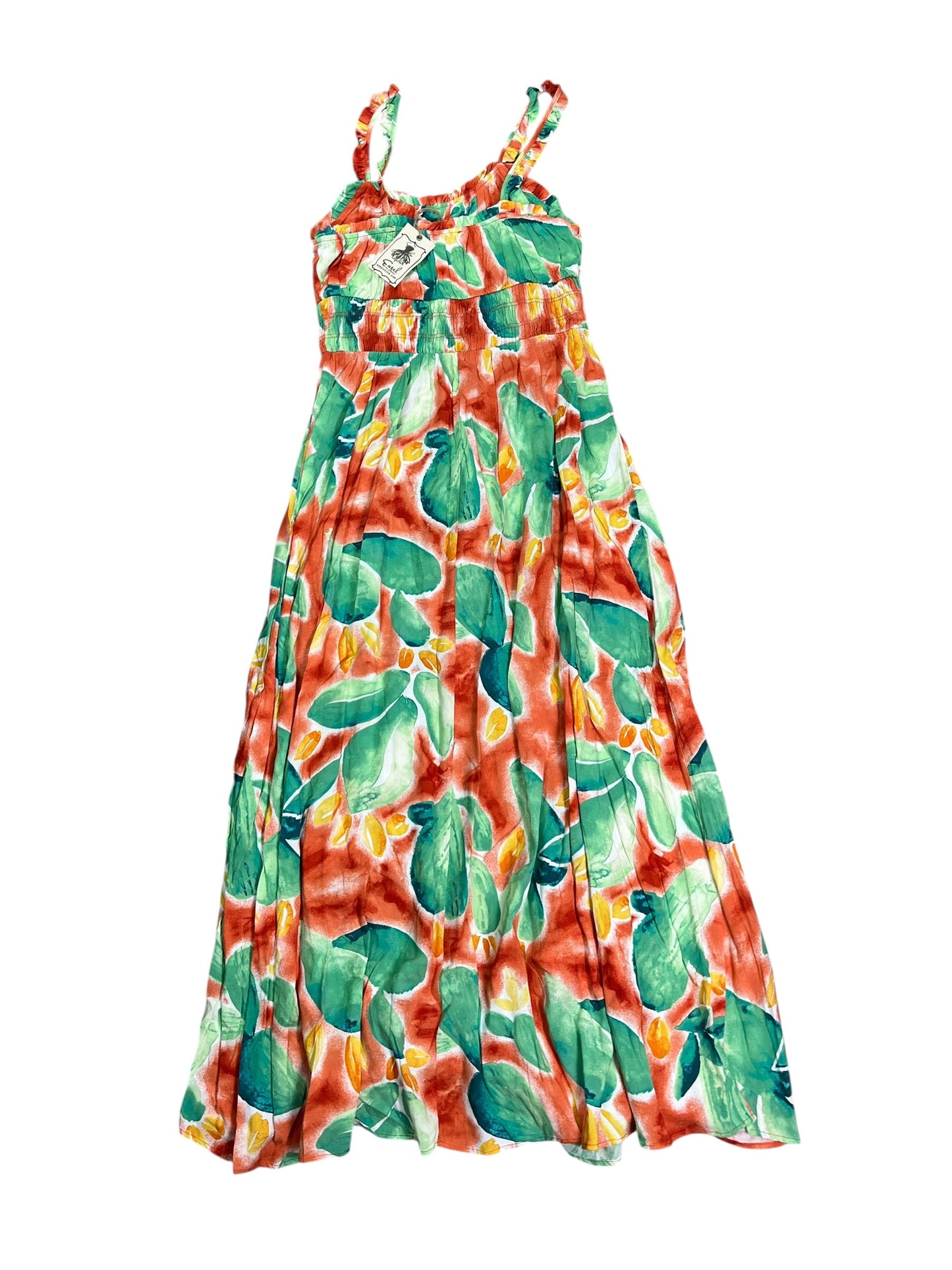 Dress Casual Maxi By Easel In Green & Orange, Size:M