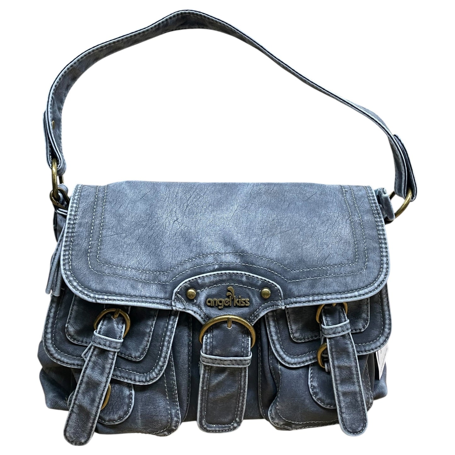 Handbag By Angel Kiss In Blue, Size:Medium
