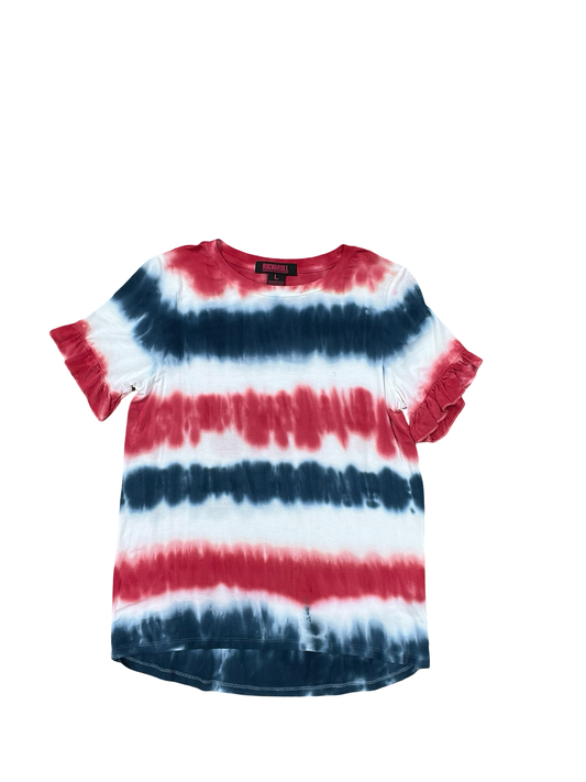 Top Ss By Rock & Roll In Blue & Red & White, Size:L