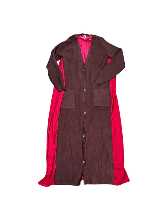 Cardigan By Anthropologie In Brown & Pink, Size:Xs