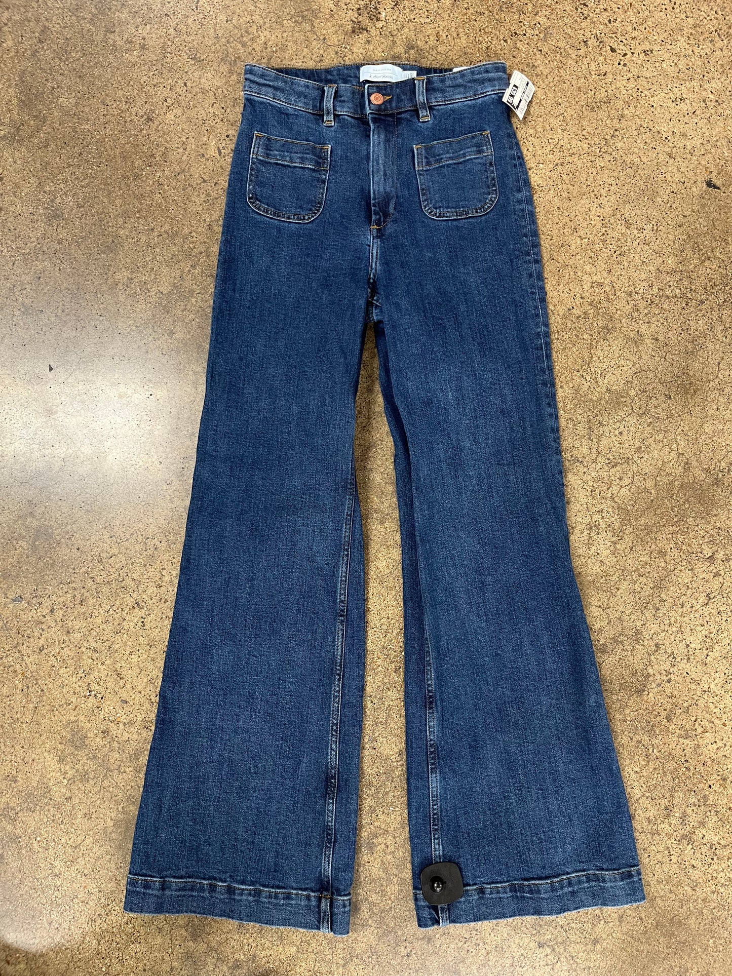 Jeans Wide Leg By Clothes Mentor In Blue Denim, Size:4