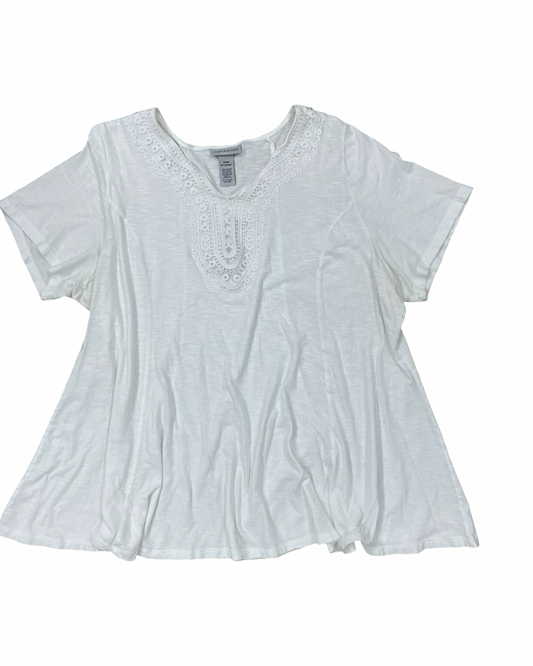 Top Ss By Catherines In White, Size:2X