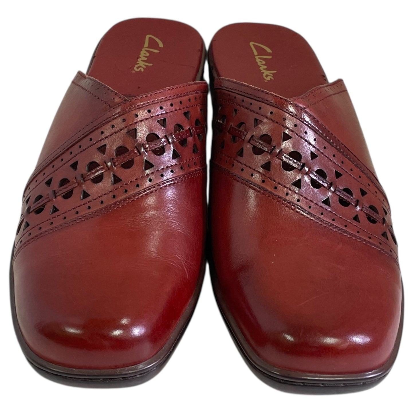 Shoes Heels Block By Clarks In Red, Size:10