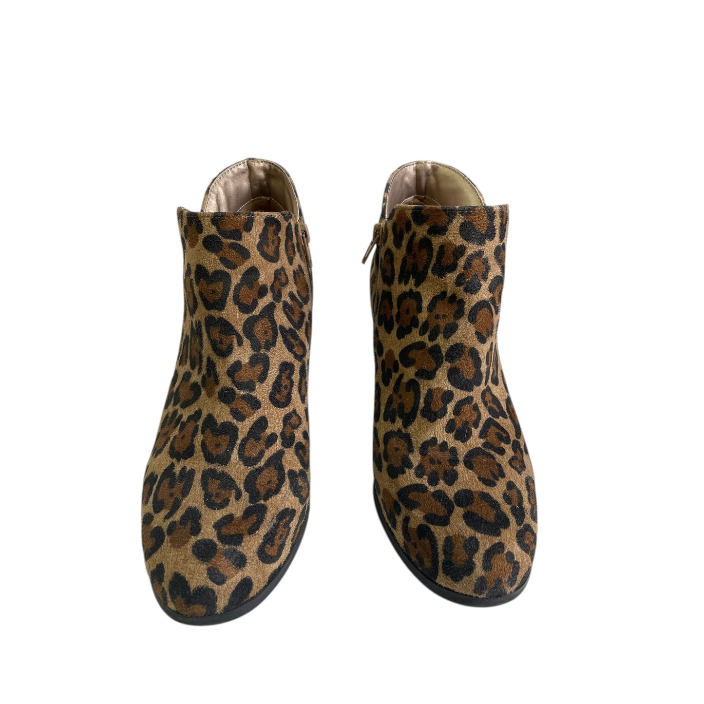 Boots Ankle Heels By Style And Company In Animal Print, Size:10