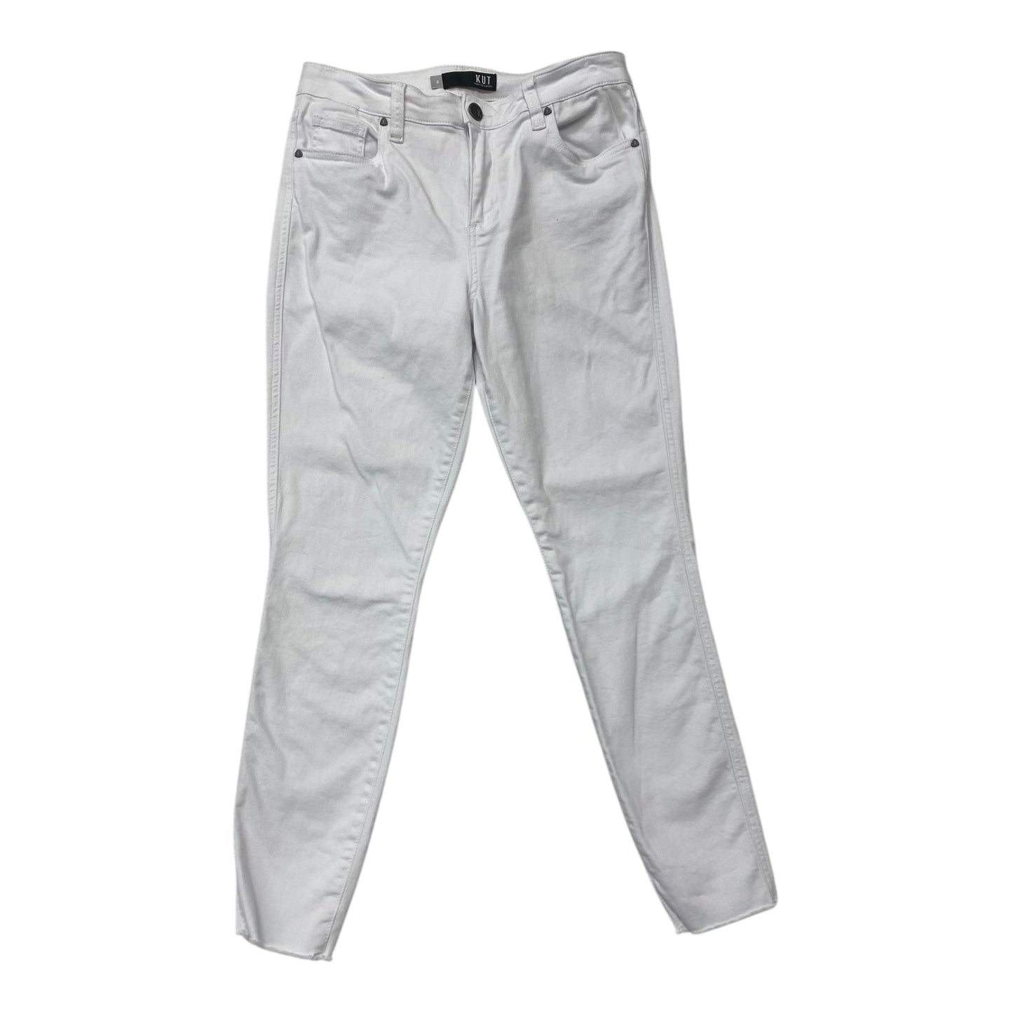 Jeans Skinny By Kut In White Denim, Size:8