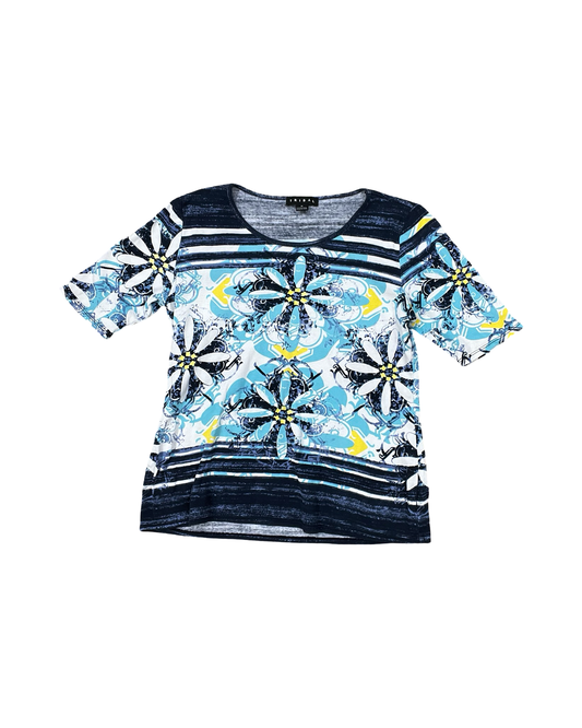 Top Ss By Tribal In Blue & White, Size:M