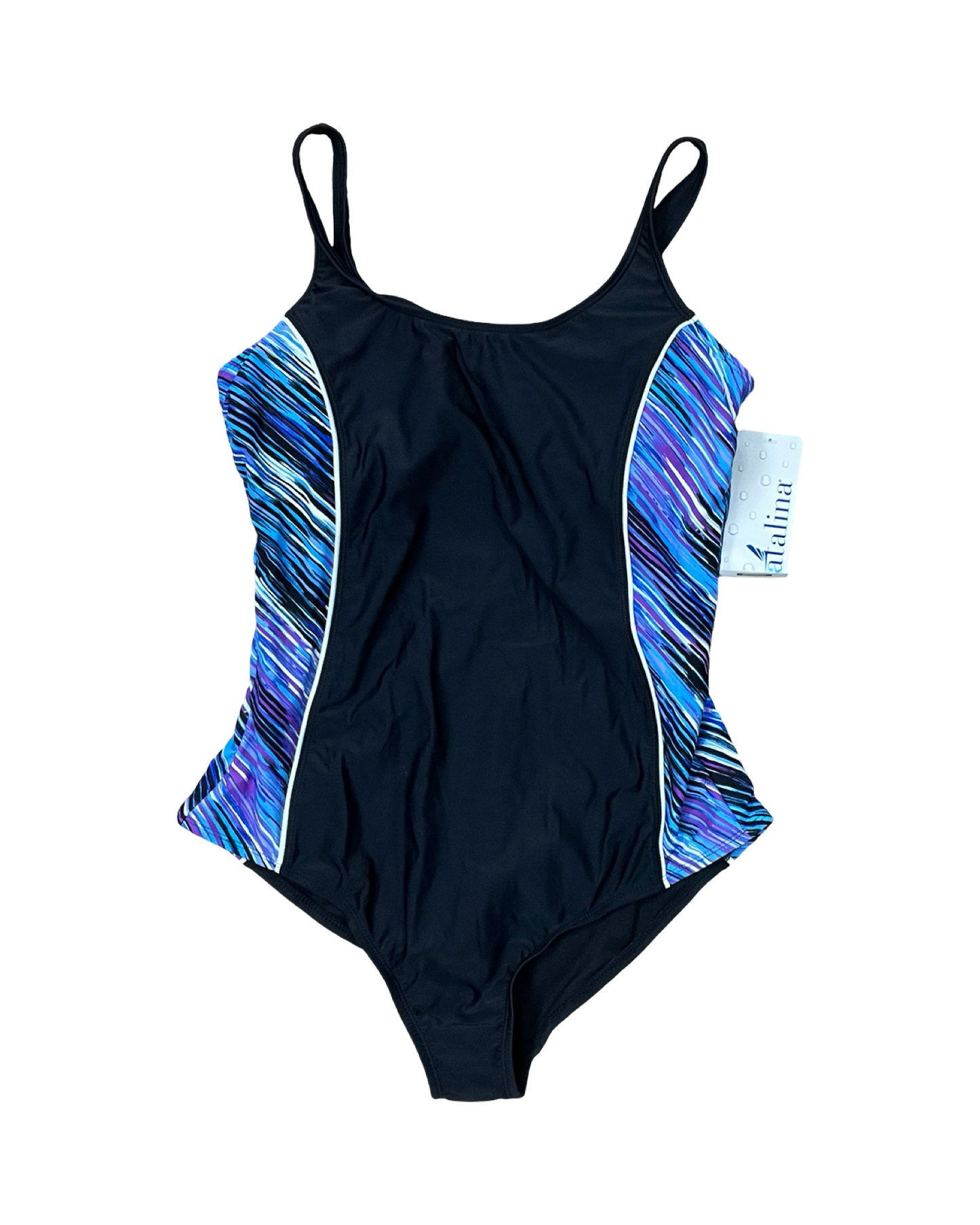 Swimsuit By Catalina In Black & Blue, Size:Xl