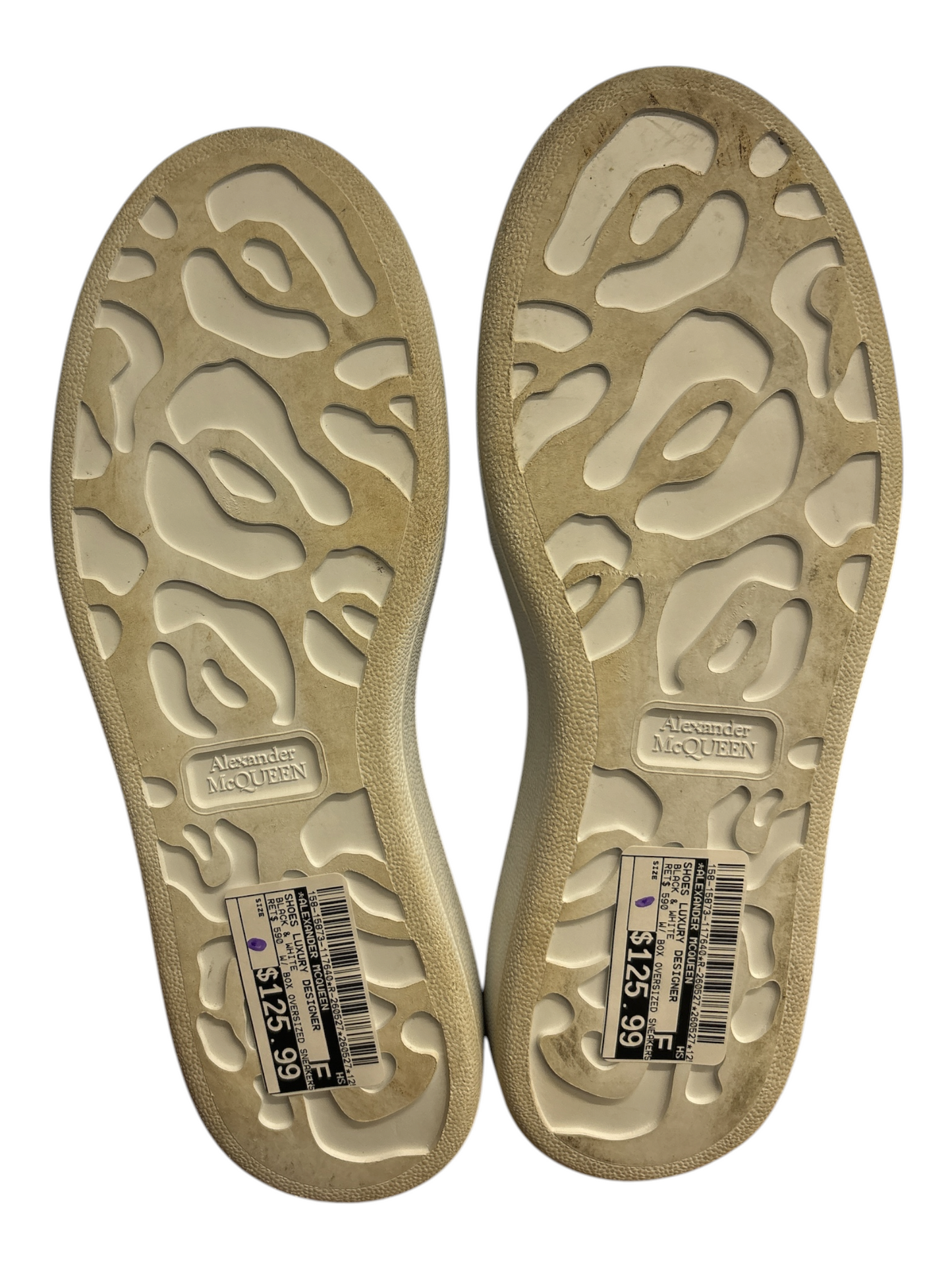 Shoes Luxury Designer By Alexander Mcqueen In Black & White size 38