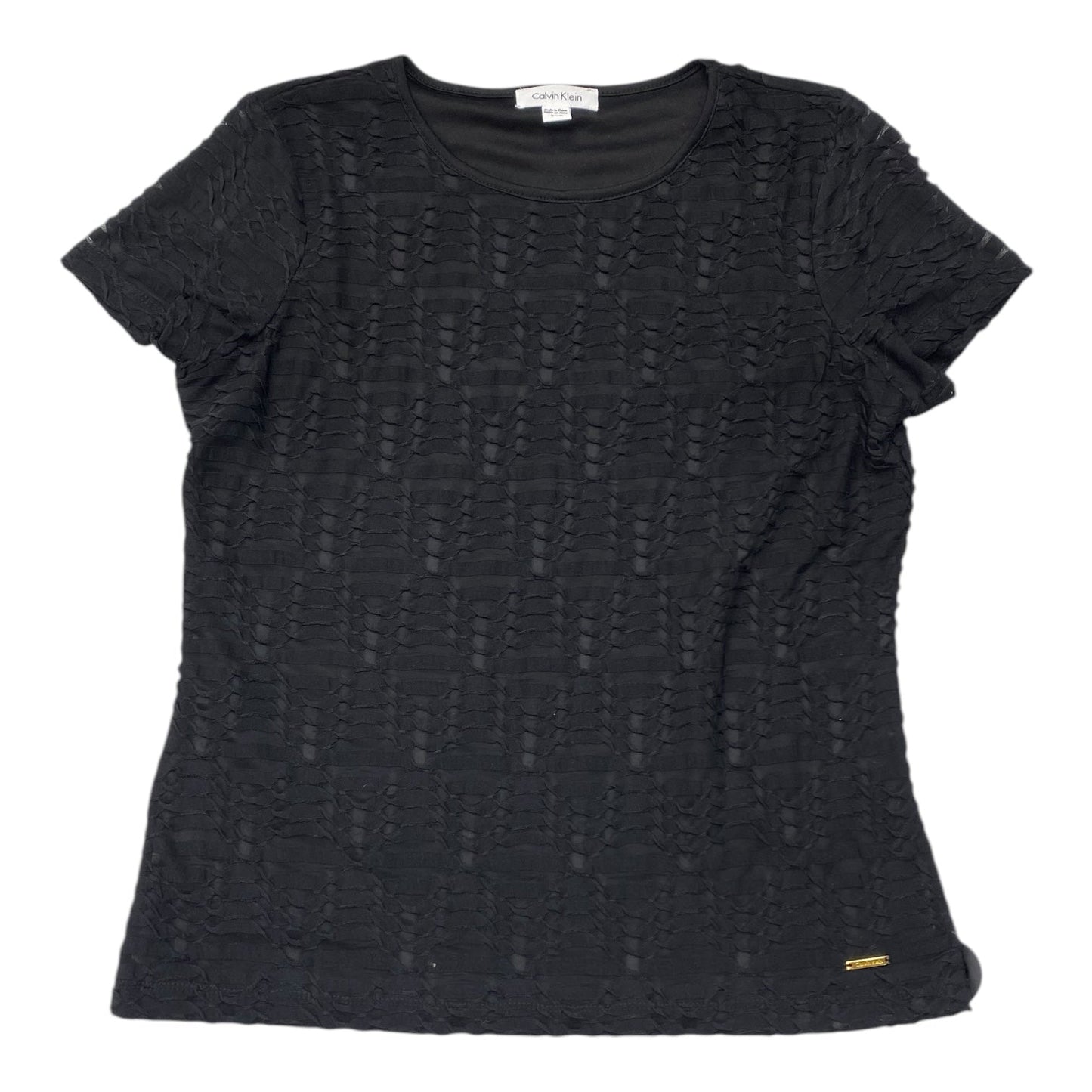 Top Ss By Calvin Klein In Black, Size:S