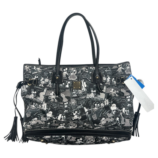 Handbag Designer By Dooney And Bourke In Black & White, Size:Medium