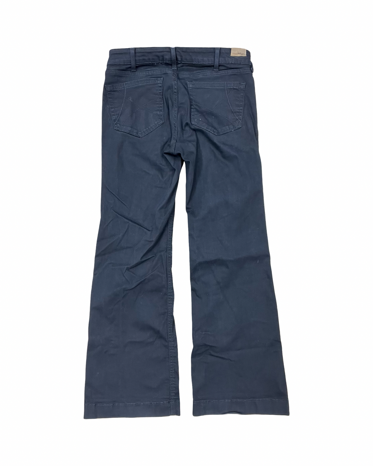 Jeans Flared By Ariat In Black Denim, Size:10