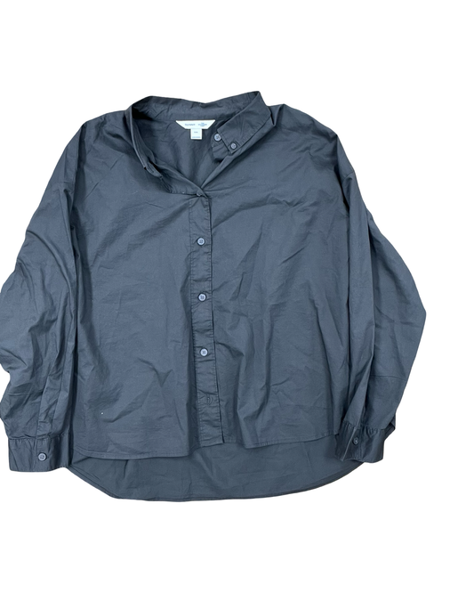 Blouse Ls By Old Navy In Grey, Size:1X
