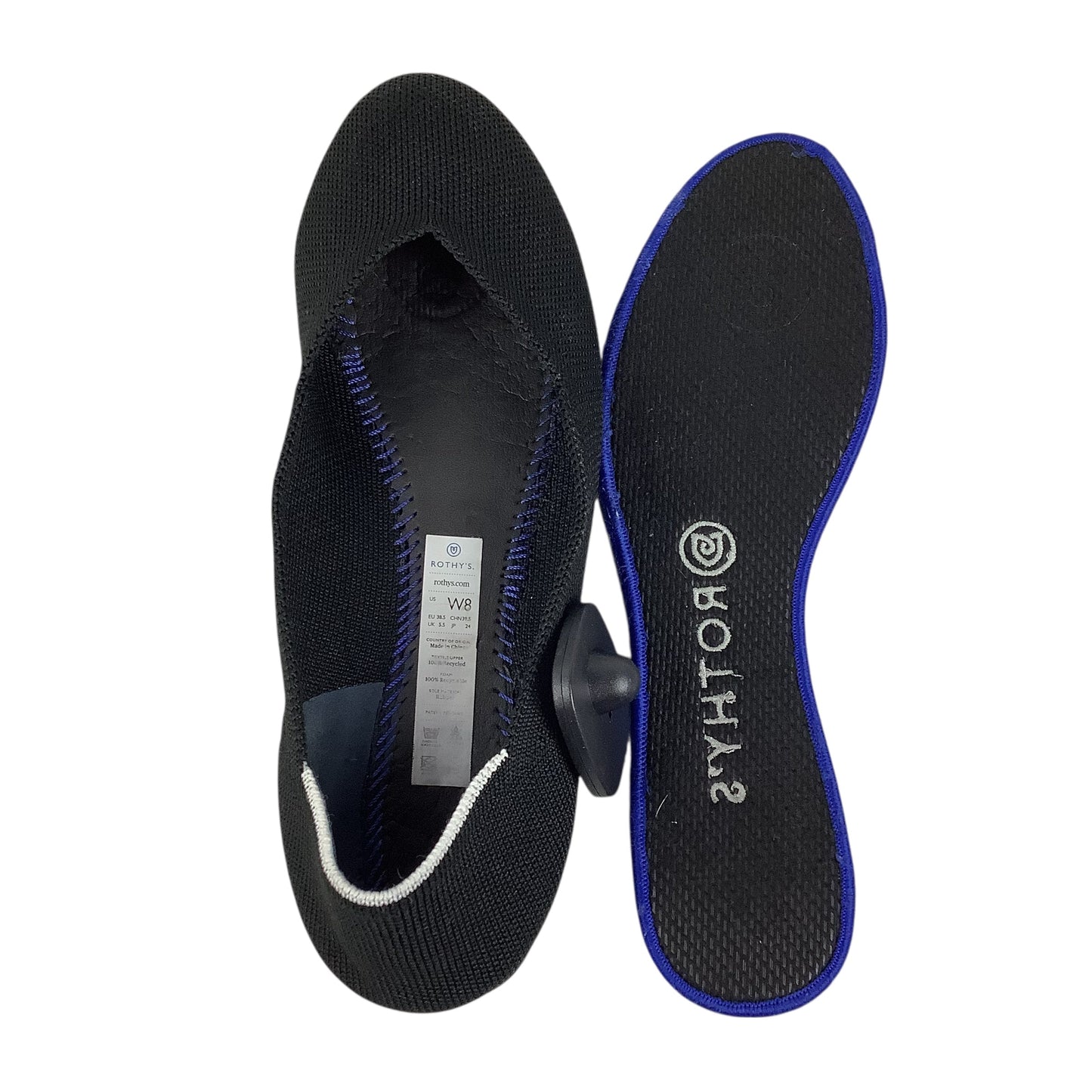 Shoes Flats By Rothys In Black, Size: 8